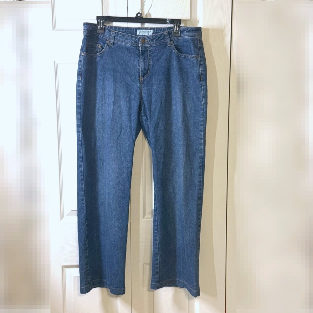 Kim Rogers Petite Blue Jeans Womens 16P Medium Wash Straight Leg Stretch Denim